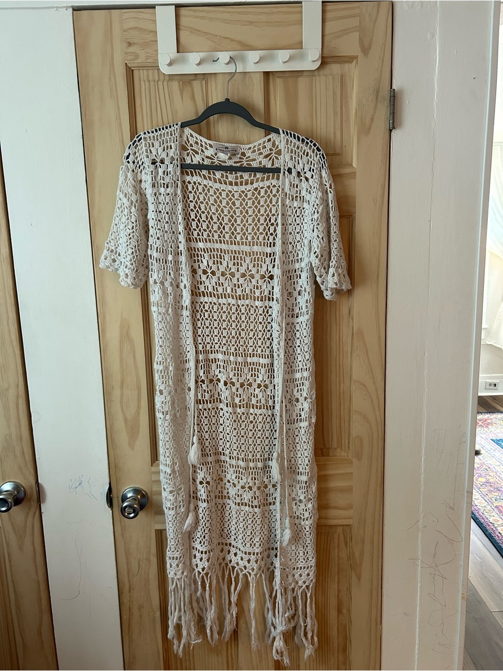 Bohemian Crochet Fringe Maxi Cover-Up